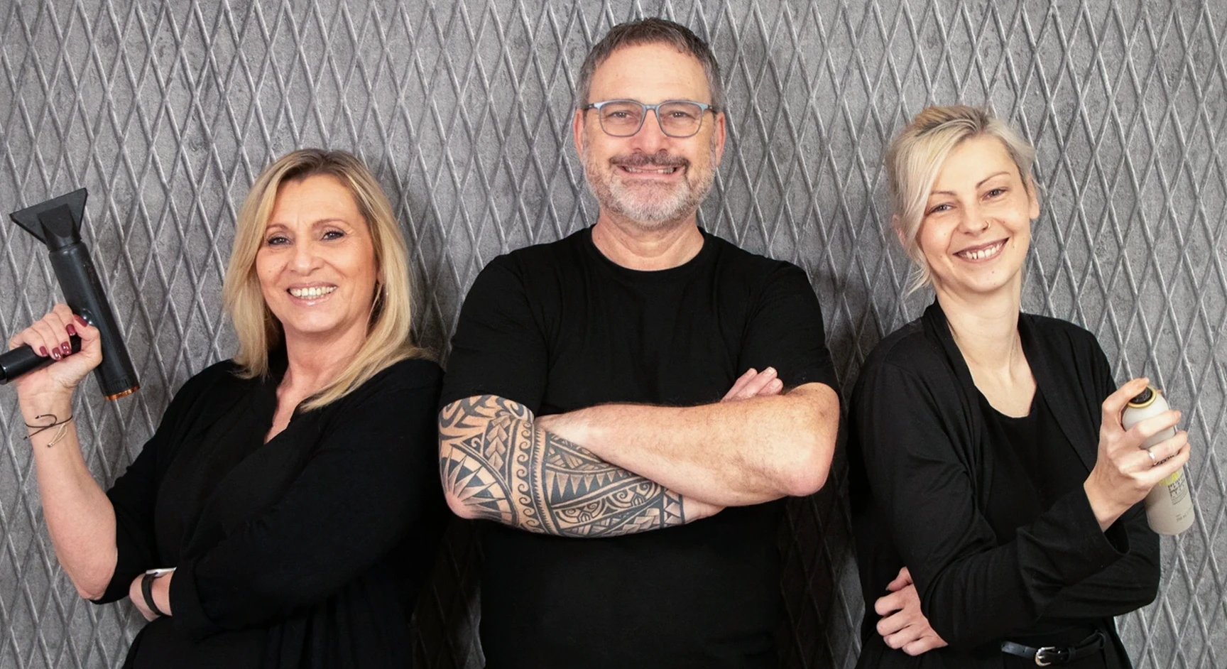 Das Team von Friseur Weingartshofer in Wilfersdorf: Manuela, Franky und Conny